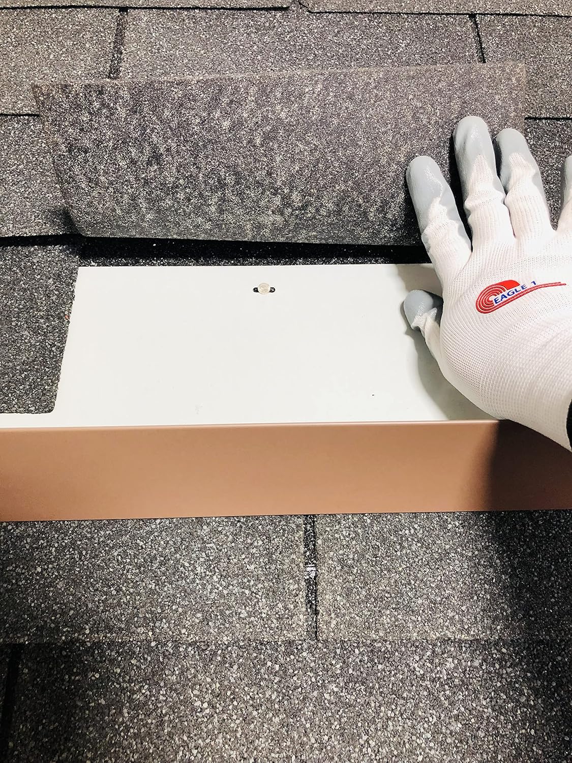 EAGLE 1- Shingle Roof Rain Diverter 40 Inches Long- 26 Gauge Material- Easy to Install- Includes Stainless Steel Nails (4, Brown)