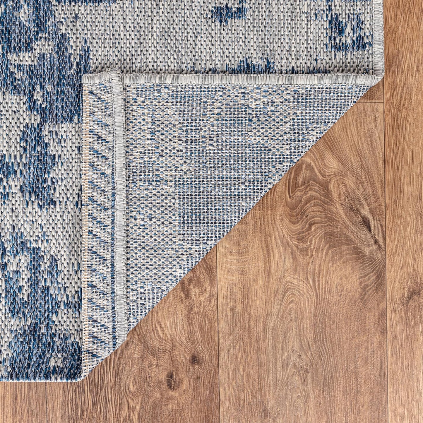 Keen Home Design Terrace Outdoor Round Rug - 5ft Round Washable Indoor/Outdoor Rug for Patio, Kitchen, Balcony, Beach, Garden, Deck and Porch, Size: 5'3" Round